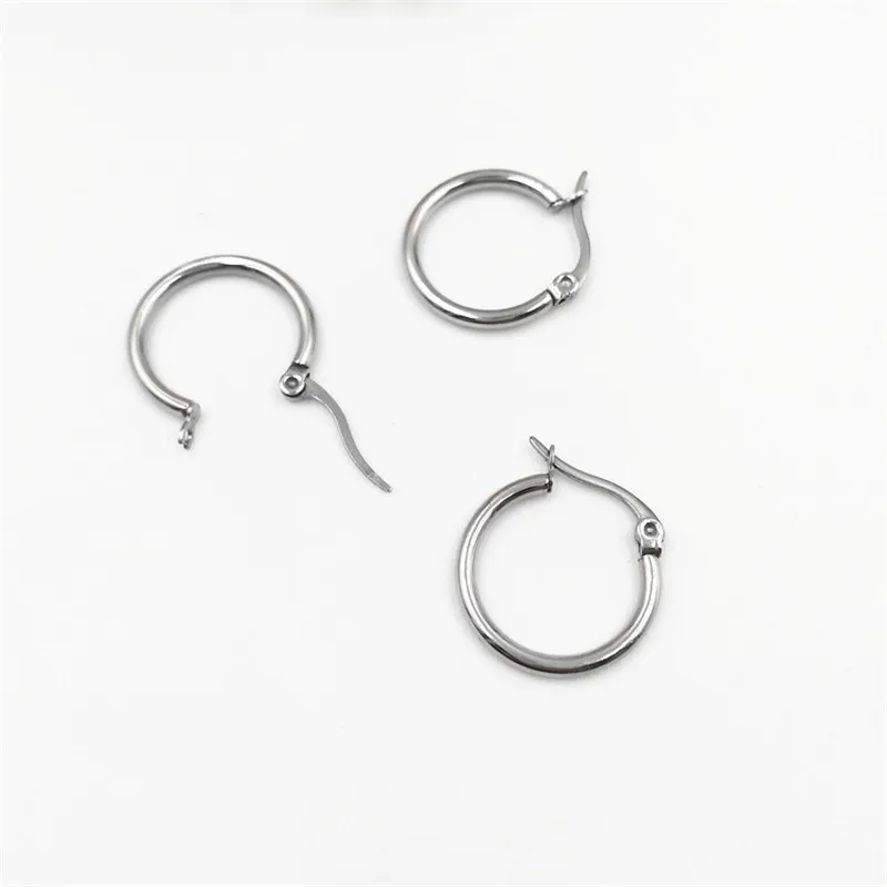 50pcs 316 Stainless Steel French Earring Hooks Round Ear Clip Clasps DIY Finding | Украшения и аксессуары