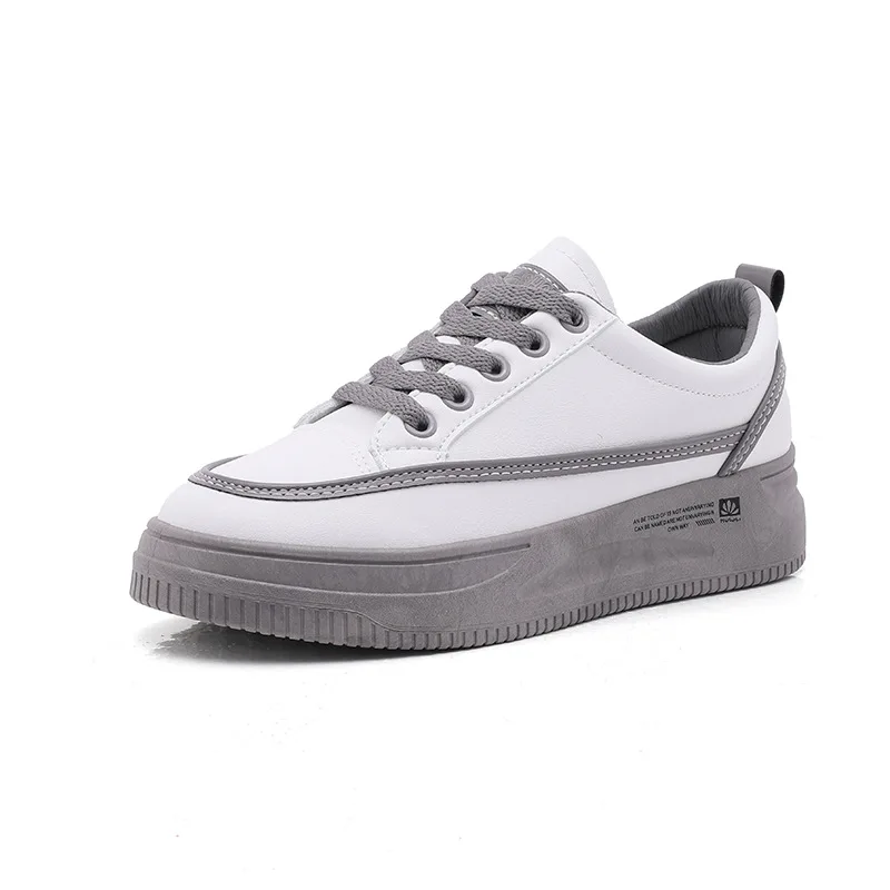 

Women's Shoes 2021 Autumn New Platform Leather Low Casual Women's Sneaks