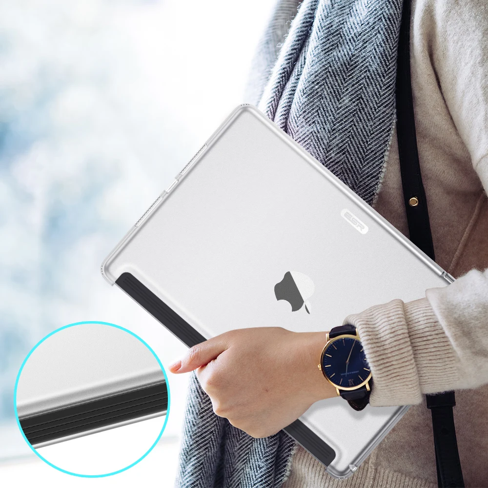 ESR чехол для iPad 7 10,2 прозрачный ТПУ задняя крышка тонкий отскок мягкий чехол для iPad 7th чехол подходит с Умной клавиатурой