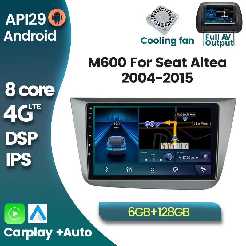 

Android 10 6G+128G 4G WIFI DSP Auto Radio Multimedia Video Player For Seat Altea 2004-2015 GPS Navigation Auto Radio Carplay