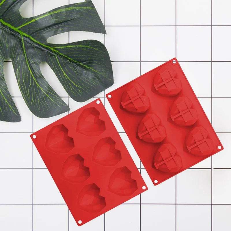 

New Silicone Chocolate Mold 3D Love Heart Shape Silicone Molds for Baking Sponge Chiffon Mousse Dessert Cake Molds Food Grade