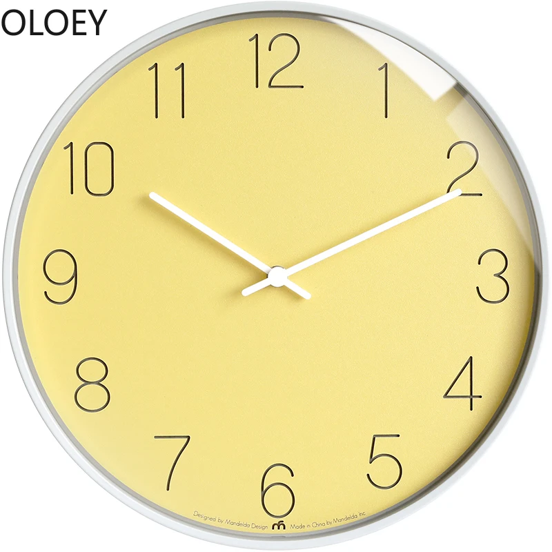 Современные большие настенные часы металлические для домашнего декора простые