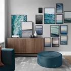 Морская океанская волна пейзаж стена искусство холст живопись скандинавские плакаты и фотообои для гостиной