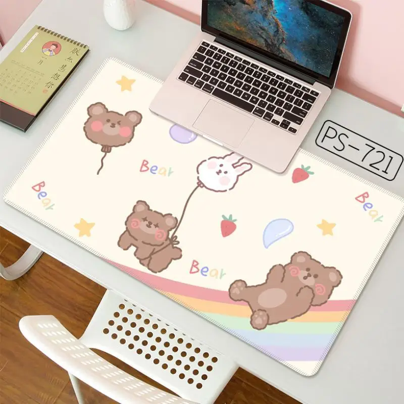 

Cute Mouse Pad Super Creative INS Tide Large Game Computer Keyboard Office Long Table Mat Kawaii Desk for Teen Girls for Bedroom