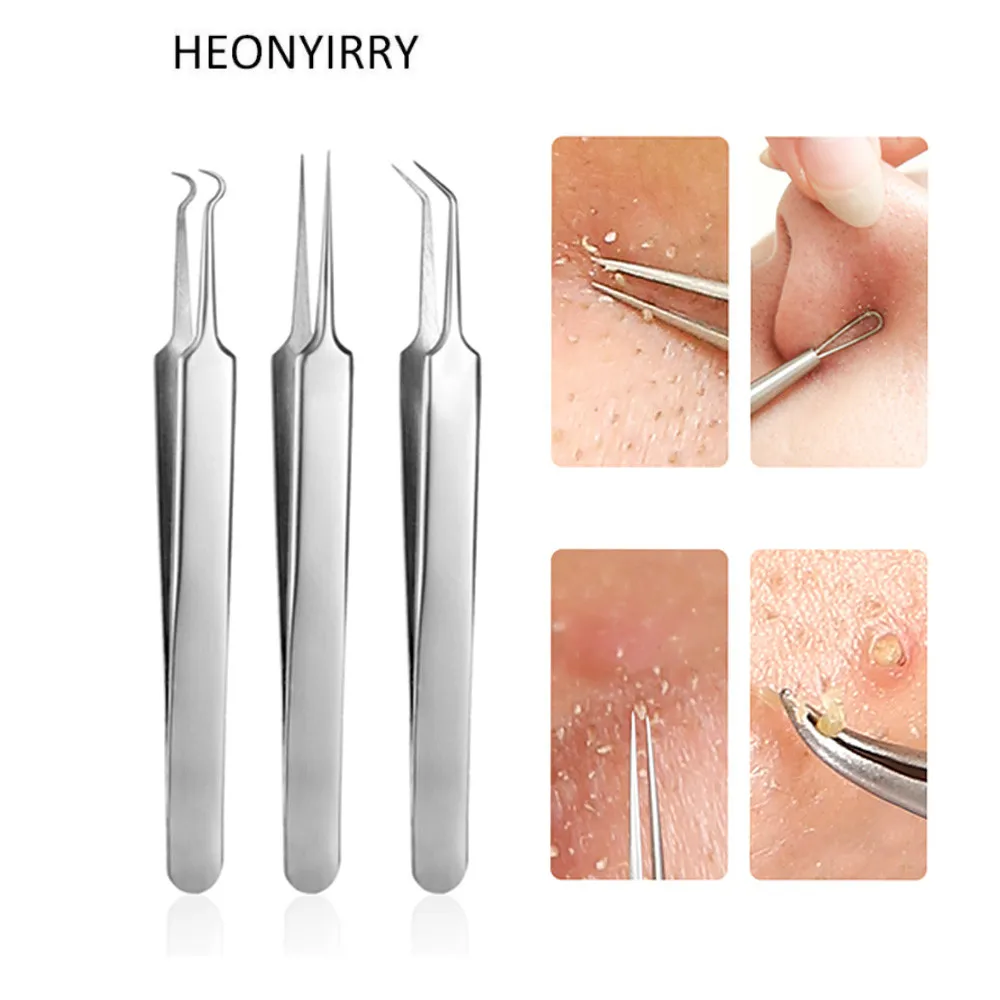 3 шт. игла для удаления угрей прыщей игл нержавеющая сталь экстрактор Поппер