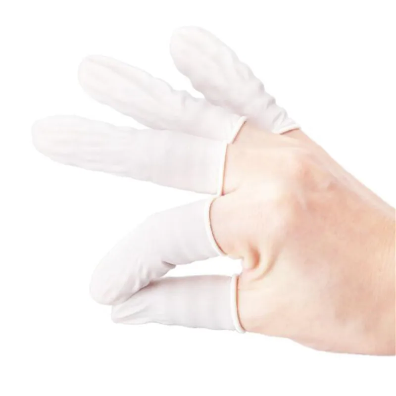 Одноразовые Стерильные колышки для пальцев из белого латекса 100/300 шт. | Красота и