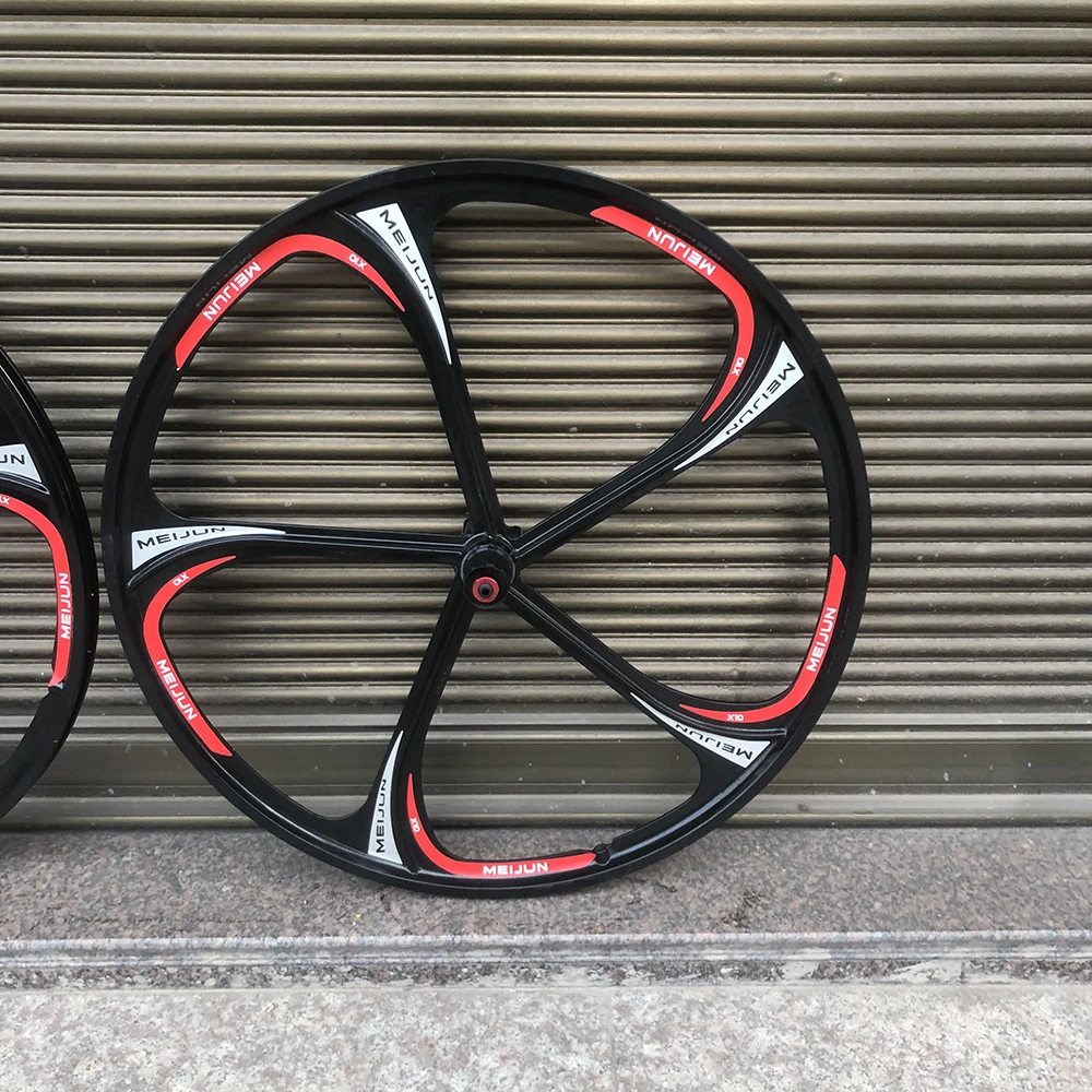 Колеса 26 дюймов колесо для горного велосипеда велосипедные диски, MTB обода 6 спицы для горного велосипеда колеса из магниевого сплава 26 скоростей