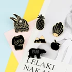 Темная черная брошь в стиле панк Лонер клуб Орел Гора ананас яблоко эмалевые значки заколки аксессуары Сумка Одежда лацкан булавка ювелирные изделия