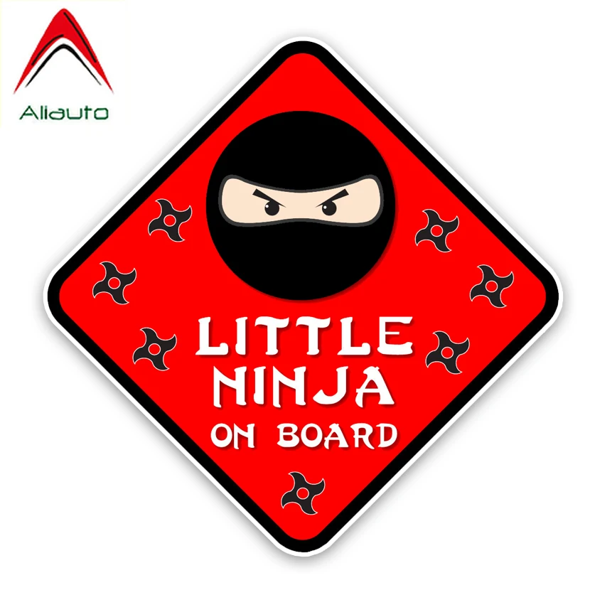 Интересная Автомобильная наклейка Aliauto маленький ниндзя на борту графические
