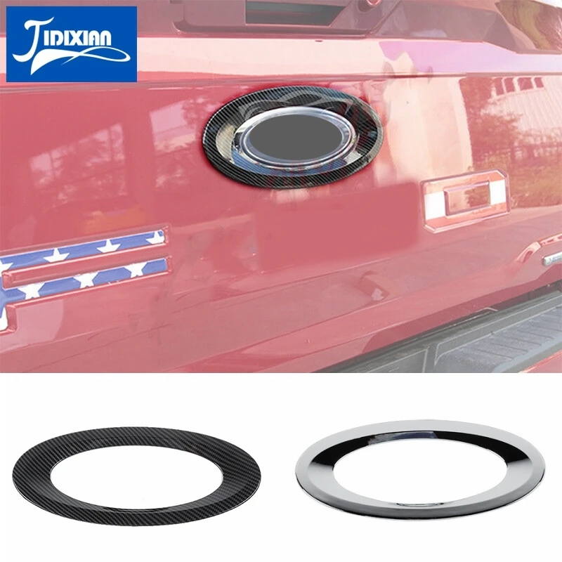 

JIDIXIAN ABS Car Rear Trunk Logo Emblem Badge Ring Cover Decoration Trim Fit for Ford F150 2021 2022 Exterior Car Accessories