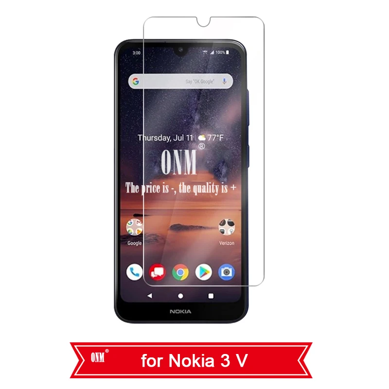 For NOKIA 3 V 2 шт закаленное стекло для NOKIA 7,2 6,2 4,2 3 V 3,1 C 3,1 A 2,2 3,2 4,2 защита экрана 9H закаленное стекло для Nokia 1 Plus X71 - Цвет: For NOKIA 3 V