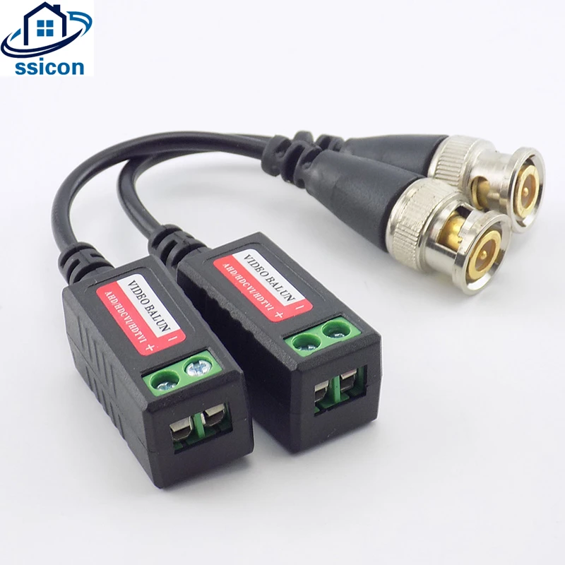 10 Pairs Twisted Pair CCTV Video Balun Passive Transceivers UTP Balun BNC Cable CCTV Camera Accessories