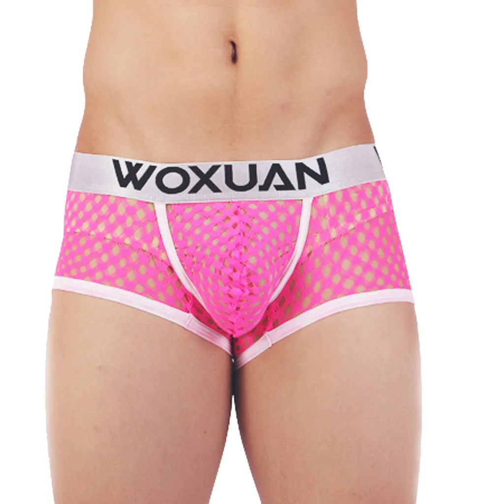 Сексуальные мужские u-выпуклые сетчатые стринги с низкой посадкой сексуальные