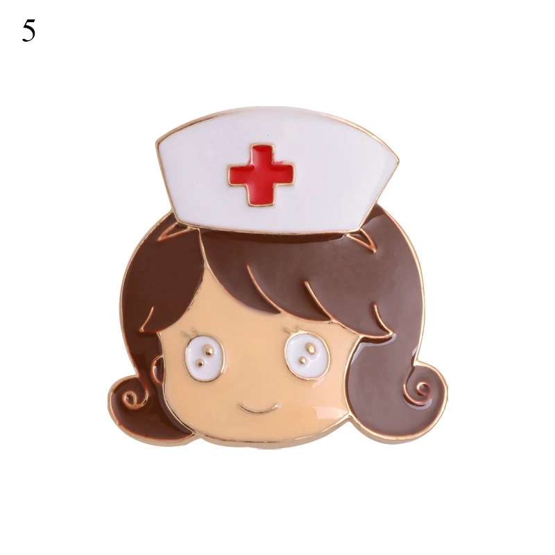 

Medical Brooches Clothes Jewelry Nurse Pins Enamel Creative Nurse Pins Drop Oil Medical Care Syringe Ambulance Medical Care