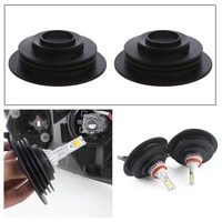 2pcs black rubber universal car tuning headlight dust cover cap 3 2cm for led hid xenon halogen bulb car accessories