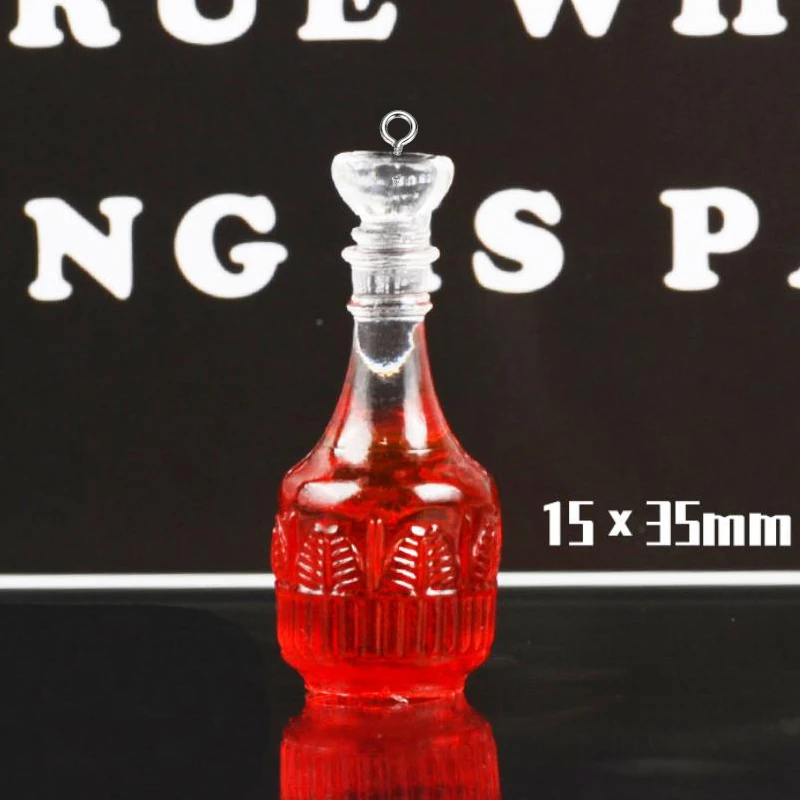 

Fashion New 3D Resin Imitation Wine Bottle Charms Pendant DIY Scrapbooking Accessories