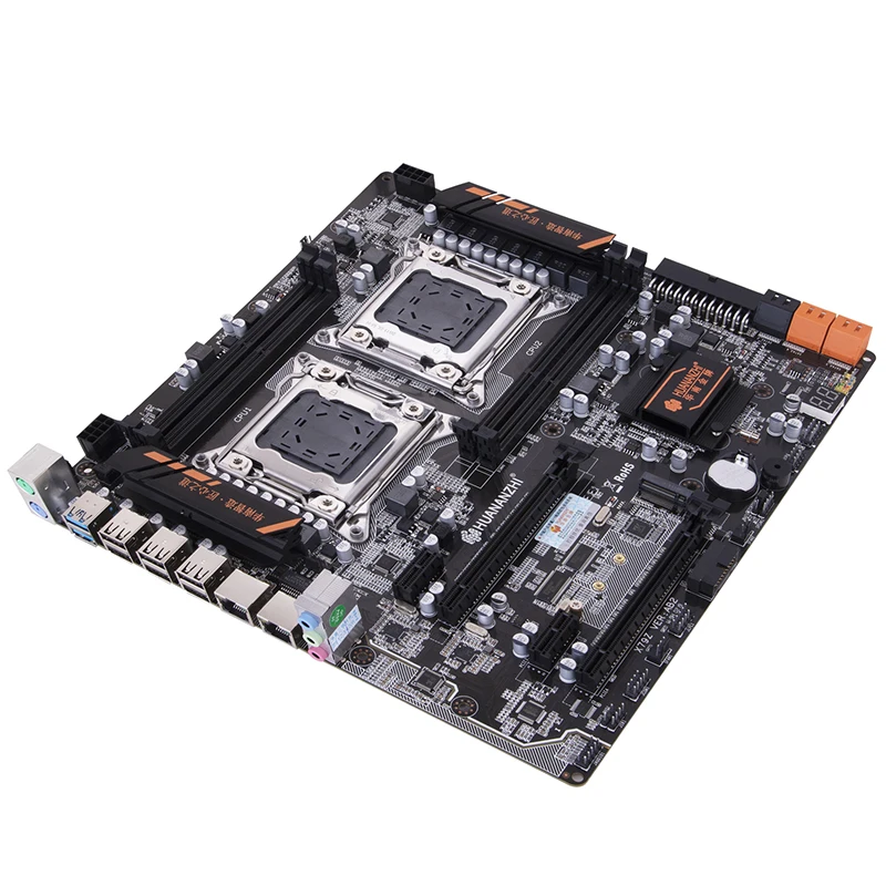 Verkaufen HUANANZHI X79-4D Dual CPU Motherboard Für E-ATX PC E5 2680V2 DDR3 1333/1600/1866MHz 128GB PCI-E SATA3 USB 3,0 Intel X79 LGA 2011