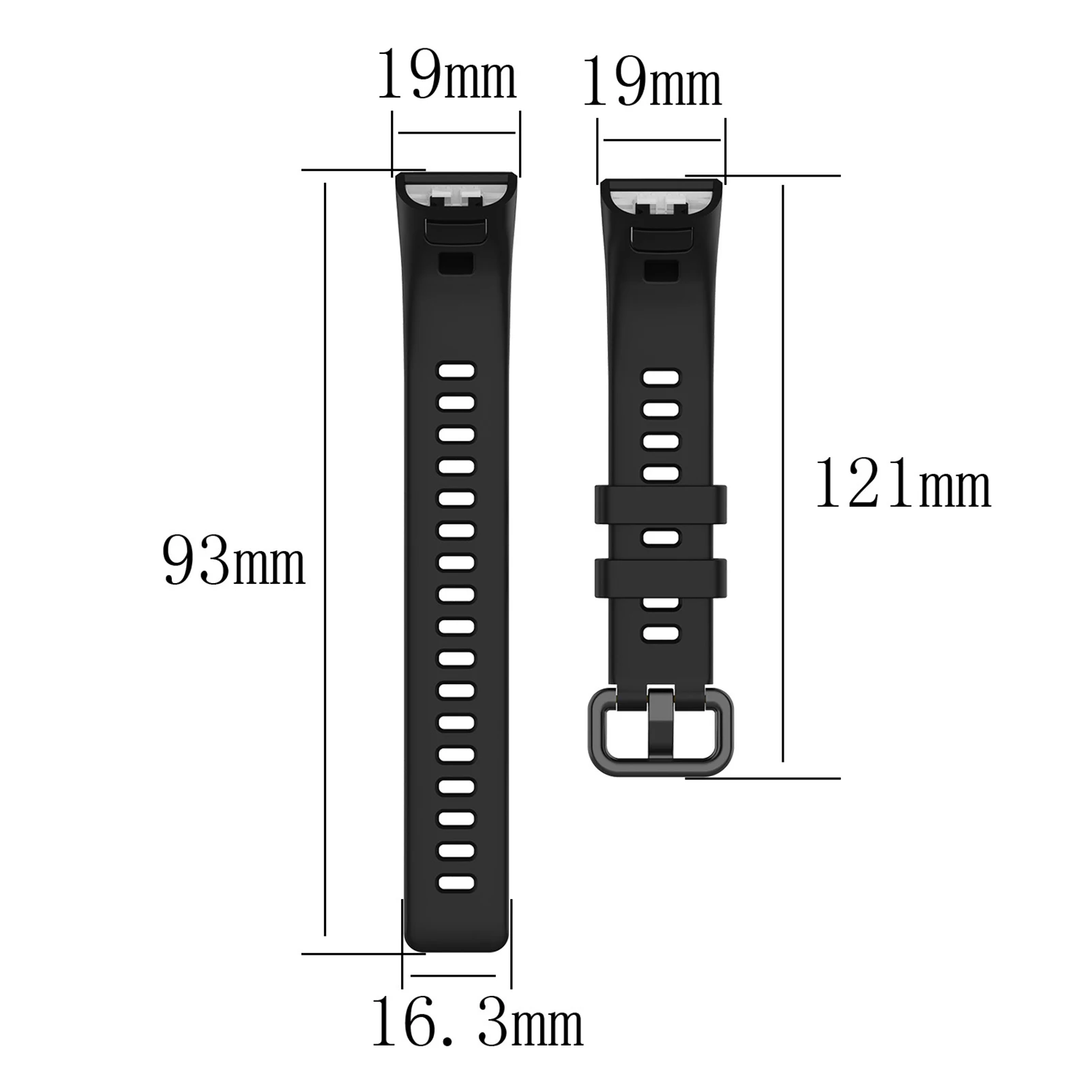 

Soft Silicone Watchband Bracelet Strap Sweat-Resistant Adjustable Watch Wristband Replacement Band For HUAWEI Band 3/3 Pro/4 Pro