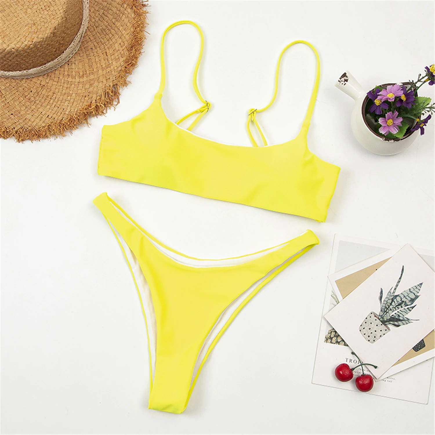 

2021 New Sexy Bikini Set Women Swimwear Push Up Swimsuit Female Low Waist Bathing Suits Summer Beach Wear Swimming Suit Biquini
