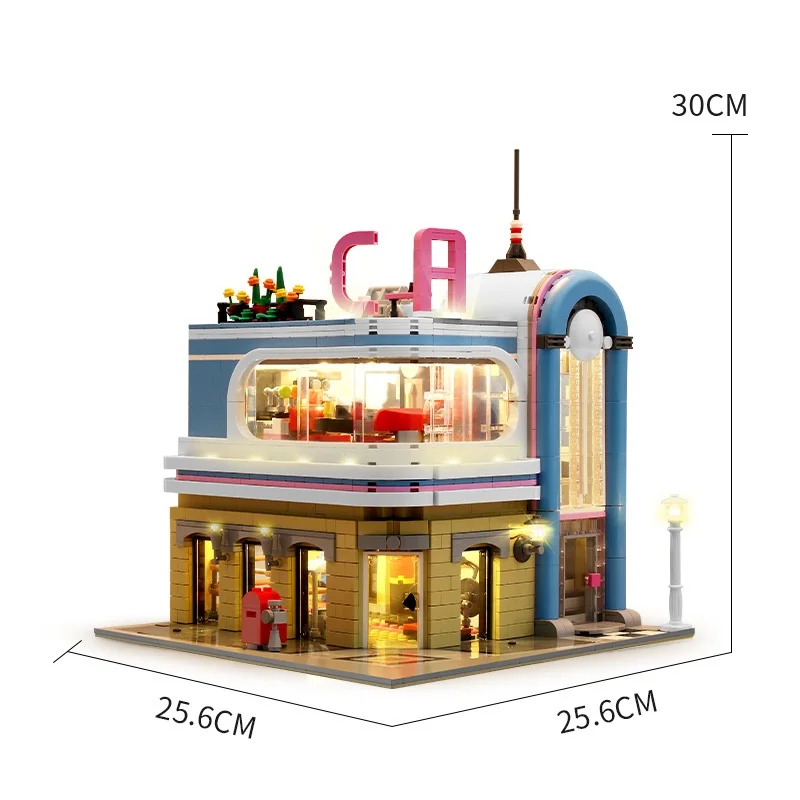 Конструктор Street View California ресторан маленький город парикмахерский магазин