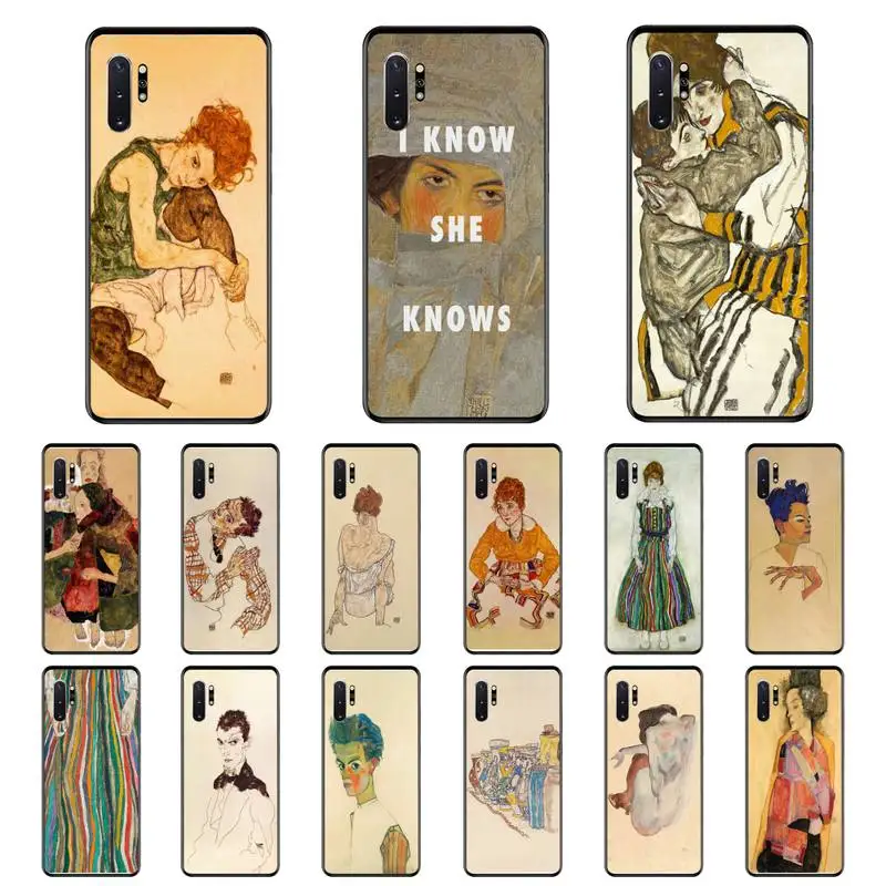 

Egon Schiele Phone Case For Samsung Note8 9 10 20 case for Note10Pro 10lite 20ultra M20 M31 Funda Case