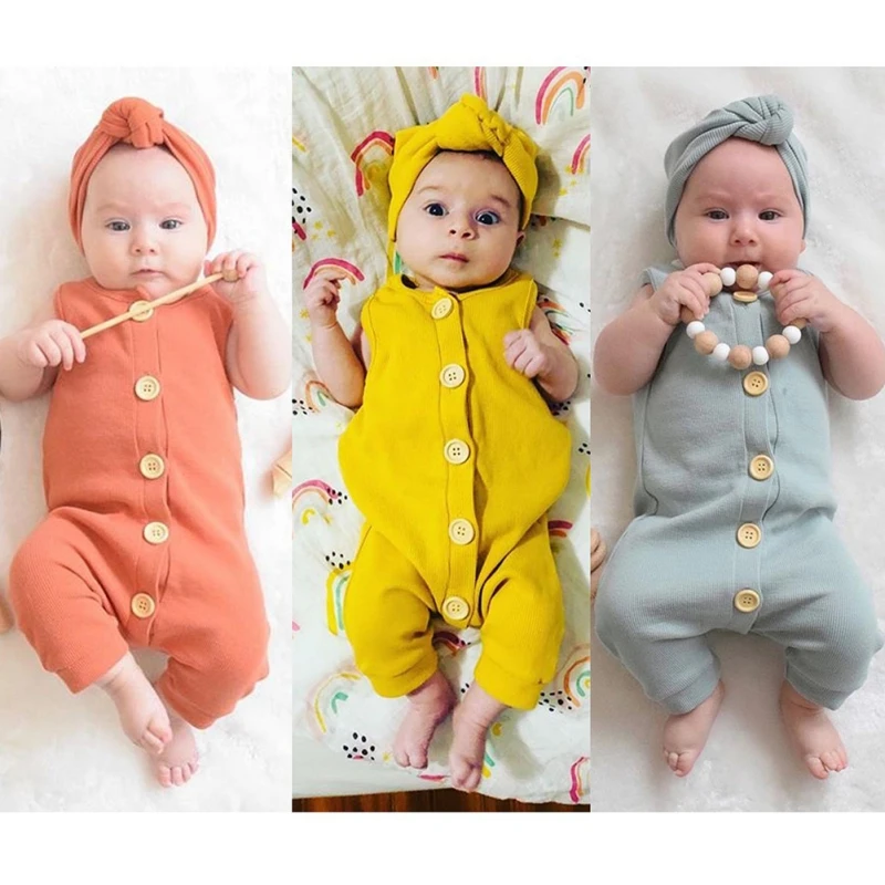 

Комплект из 2 предметов; милый модный летний комбинезон без рукавов с круглым вырезом для маленьких девочек + брендовый хлопковый однотонны...