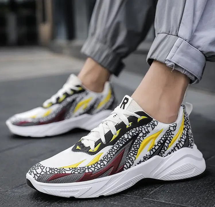 

Camo flame men shoes autumn jogging designer sneakers men walking tenis masculino кроссовки мужские zapatillas hombre sapato