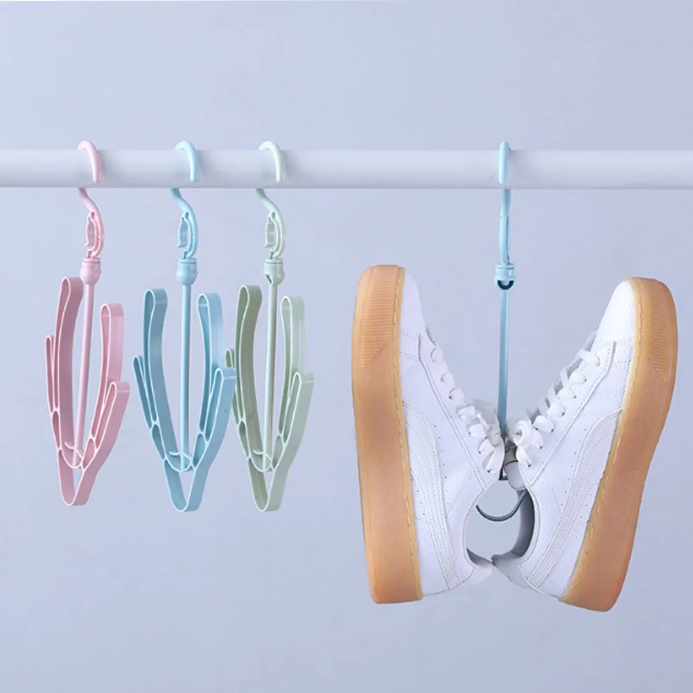

Windproof double hook balcony shoe drying rack multifunctional hanging shoes hanger shoe drying rack hook shoe drying rack dryin