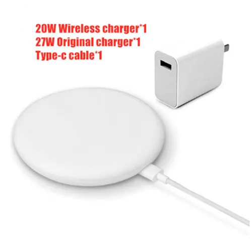 20w charger set Xiao mi 20 Вт QI Беспроводное зарядное устройство быстрый зарядный адаптер питания для mi 9 mi x 2s huawei p30 iphone 11 pro max 8 X XS XR - Цвет: 20w charger set