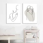 Абстрактный постер с обнимами для пар, настенный рисунок на холсте, Романтическая любовь, минималистичные настенные картины для украшения гостиной