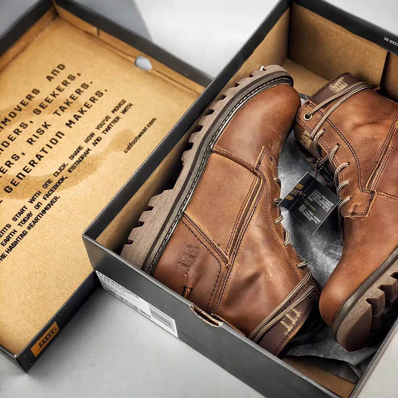 Мужские и женские кожаные ботинки на толстой резиновой подошве | Обувь