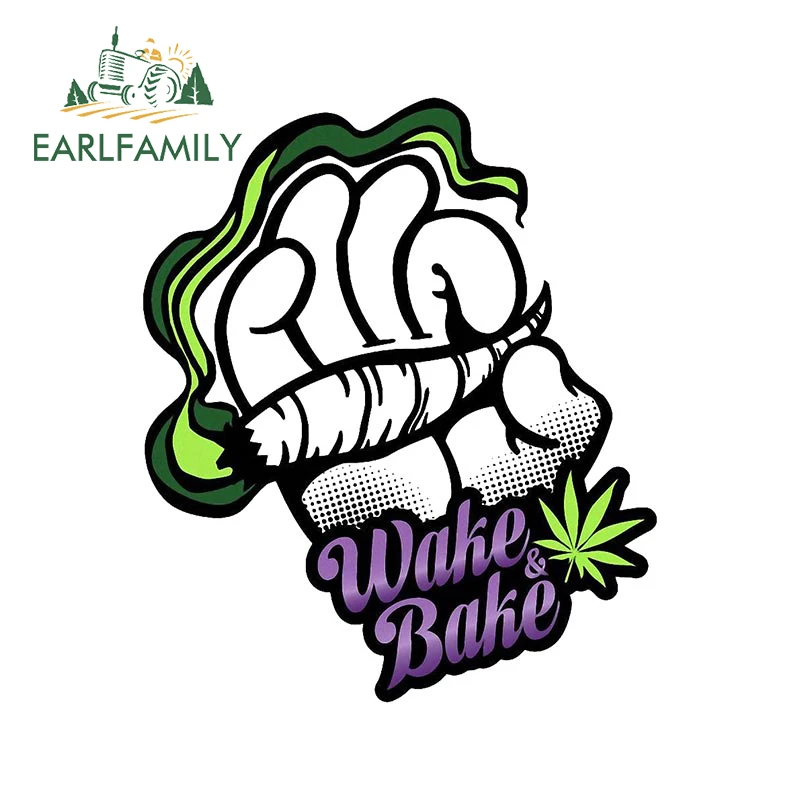 

EARLFAMILY 13 см x 11,1 см для логотипа сорняка, виниловые автомобильные наклейки, наклейки на окна, ноутбук, водонепроницаемые наклейки с окклюзией,...