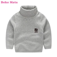 kids boys sweaters winter 2021 casual knitted turtleneck sweaters for girls warm thicken cotton boy sweaters children clothing
