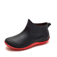 rain boots womens short tube water shoes all seasons outer wear work shoes korean waterproof non slip wear resistant rain boots