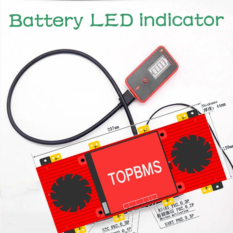 

Lithium titanate battery BMS 22S 48V 300A400A Bluetooth phone APP RS485 CAN UART for LTO Battery 2.3V2.4V connected in 22 series