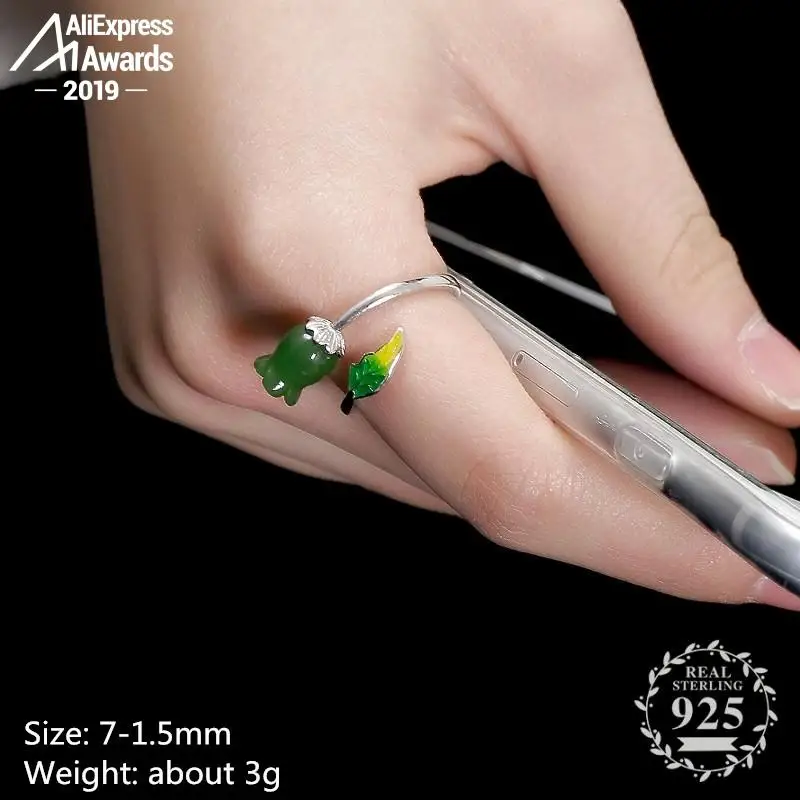 Кольцо женское из серебра 925 пробы с изумрудом | Украшения и аксессуары