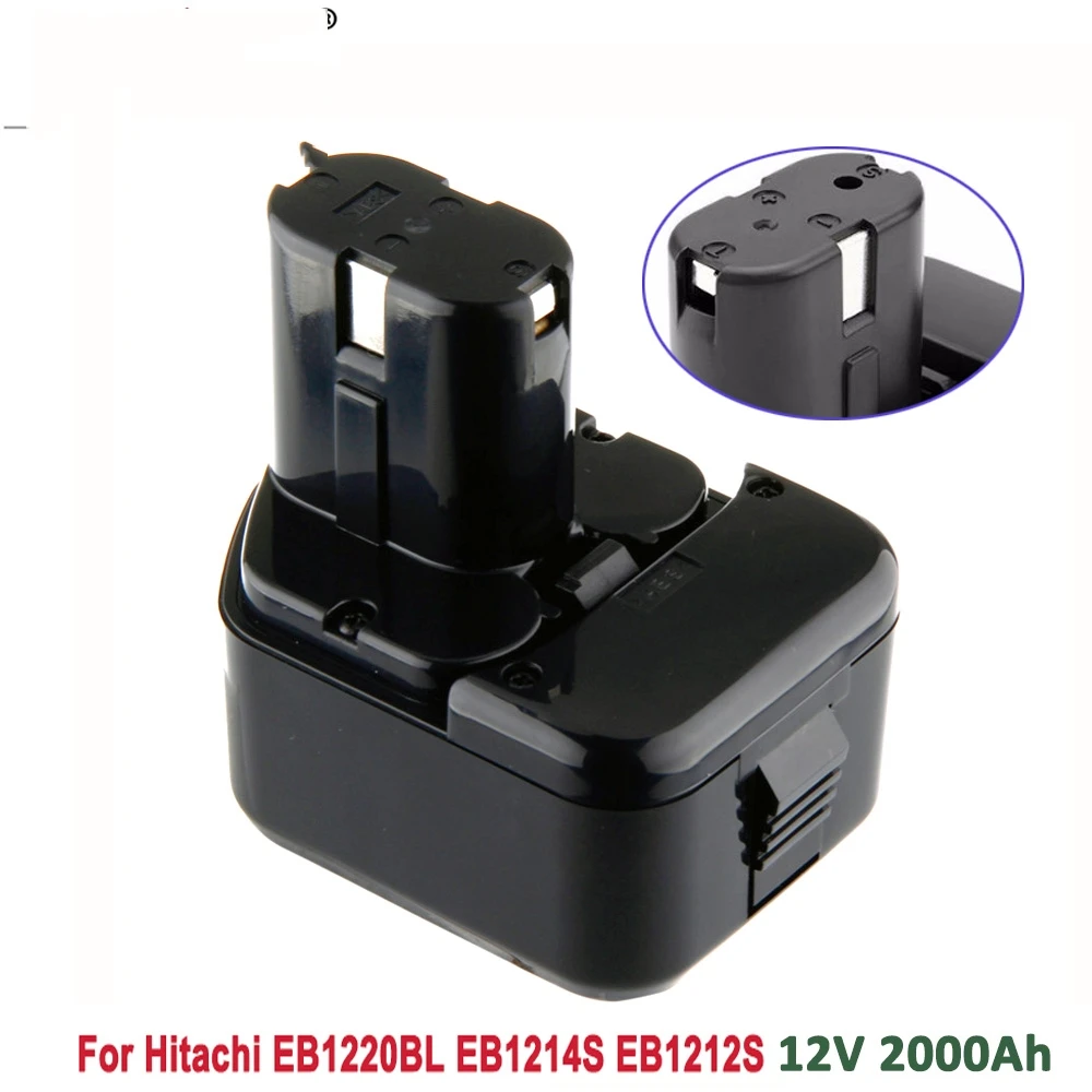 

Высококачественный аккумулятор 2000 мАч 12 В Ач для Hitachi EB1214S 12 В EB1220BL EB1212S WR12DMR CD4D DH15DV C5D , DS 12DVF3