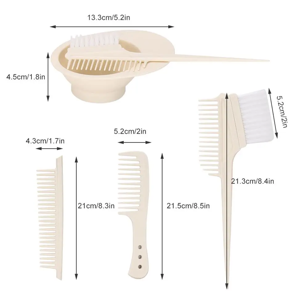 8 шт. Профессиональный инструмент для окрашивания волос Цветная кисть расческа