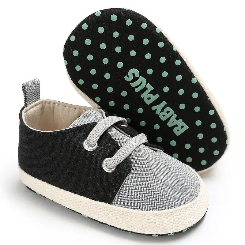 

2019 New Baby Infant Kids Girl boys Soft Sole Crib Toddler Newborn Shoes Canvas comfortable Anti-slip Crib Shoes 0-12Months