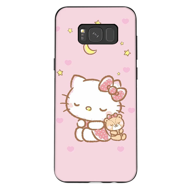 Чехол для телефона для samsung J6 A70 A60 A50 A40 A20 A30 A10 A7 A6 A5 A3 A8 A9 крышка рисунок «Hello Kitty» Прохладный - Цвет: B7