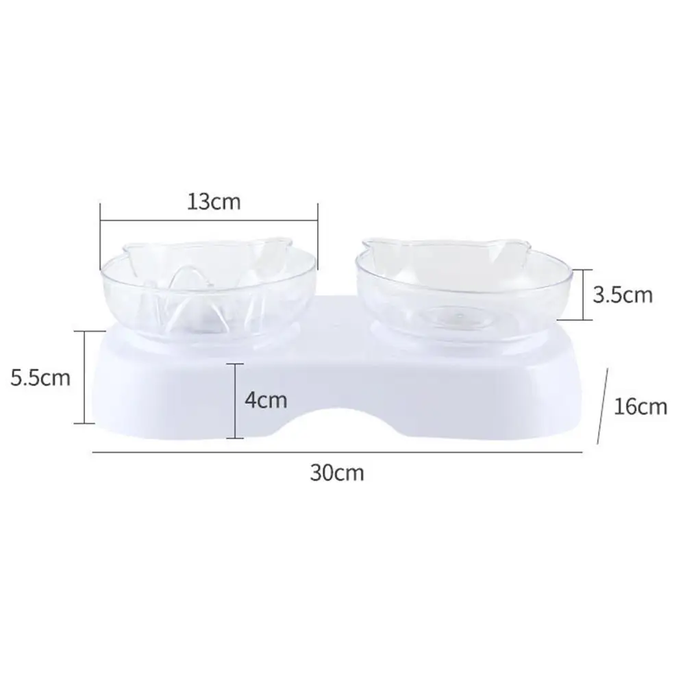 Водонепроницаемая прозрачная миска для кошек двойного назначения контроля