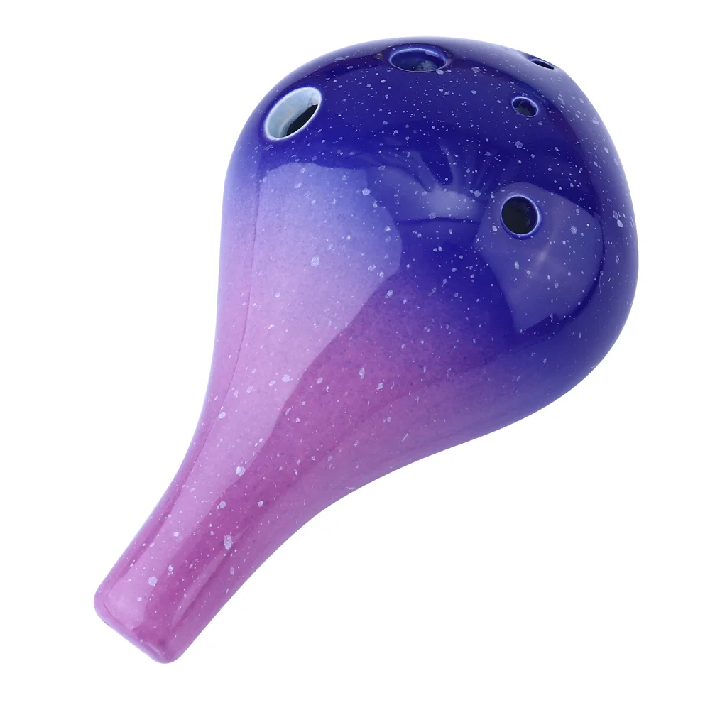 

Ocarina 6 Hole Ceramic Instrument Holes Whistle Beginners Musical Flute For