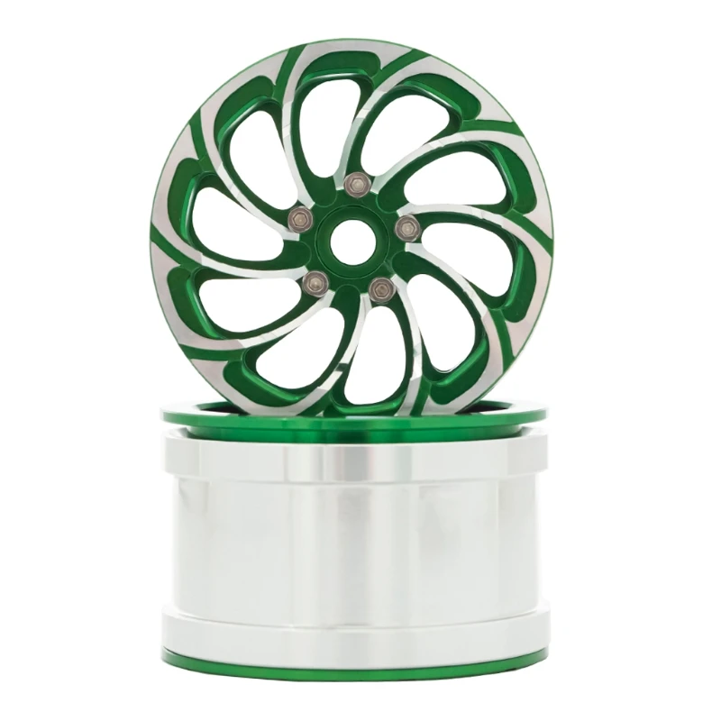 

Wheel Rim for Axial SCX10 Metal Beadlock 2.2 Wheel Rims Aluminum Alloy Wheel Hub Durable 1/10 RC Crawler Car Parts