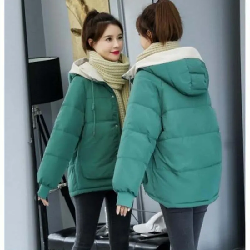 

Autumn Winter Jacket Women Cotton Parka Women Hooded Warm Jacket Parka Coats Cropped Puffer Jackets Ladies Coats Winter