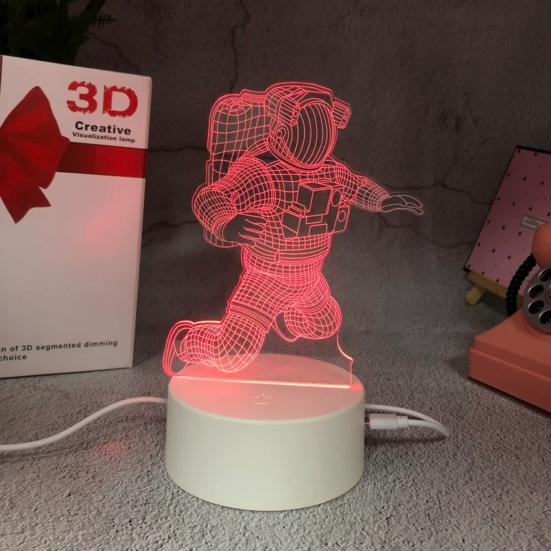 

Table lamp bedside lamp usb bedroom creative personality decoration ornaments 3D moon astronaut astronaut night light