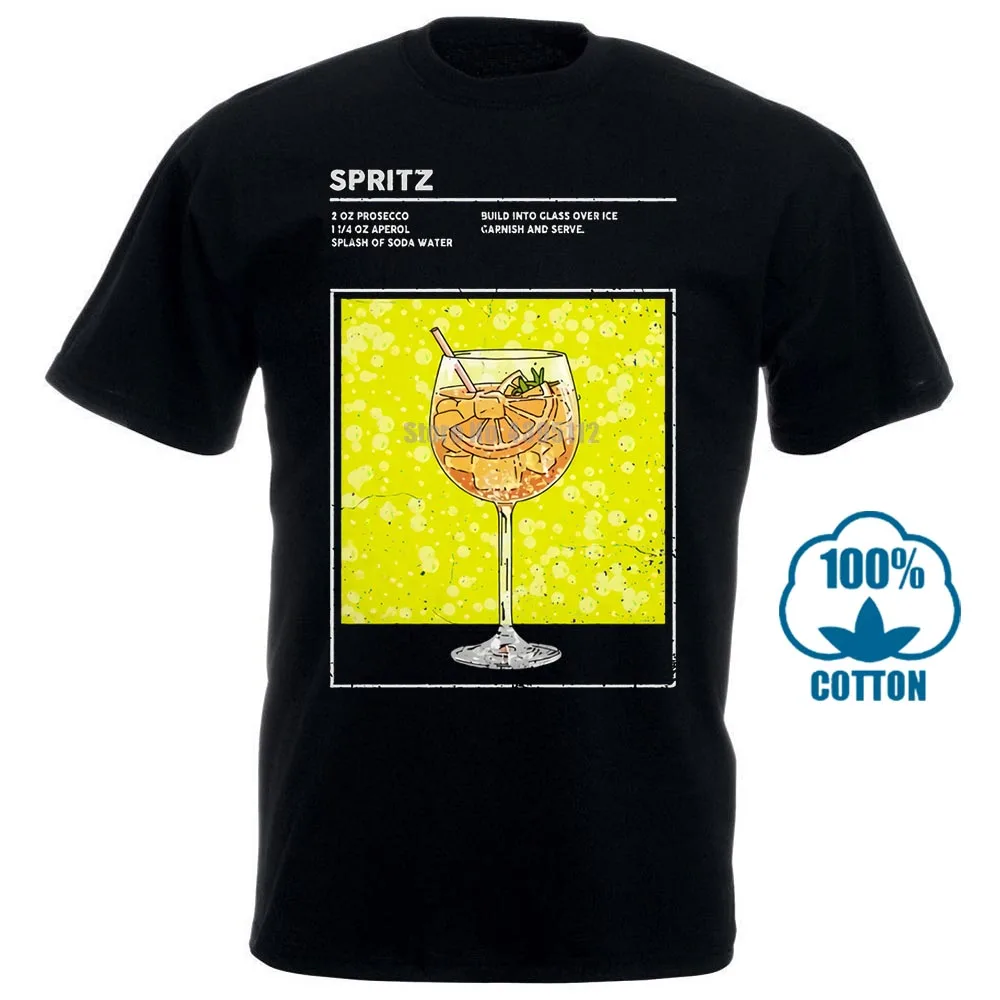 Футболка spitz с коктейльным напитком алкоголем барменом Бузом Happy Hour Aperol 2018 модные