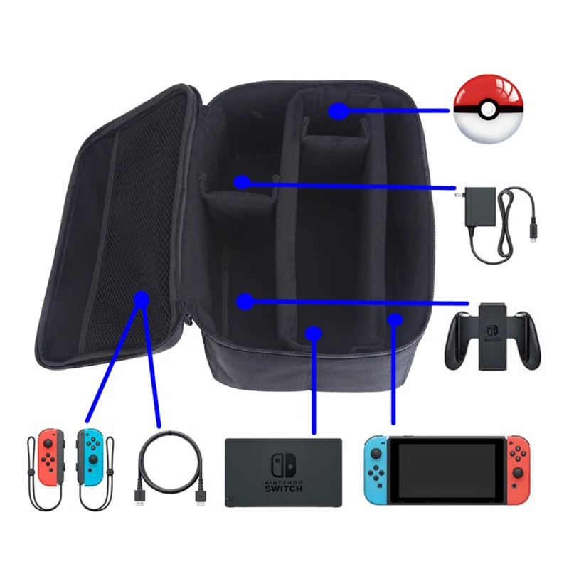 Большая Портативная сумка чехол для переноски Nintendo Switch дорожный защитный