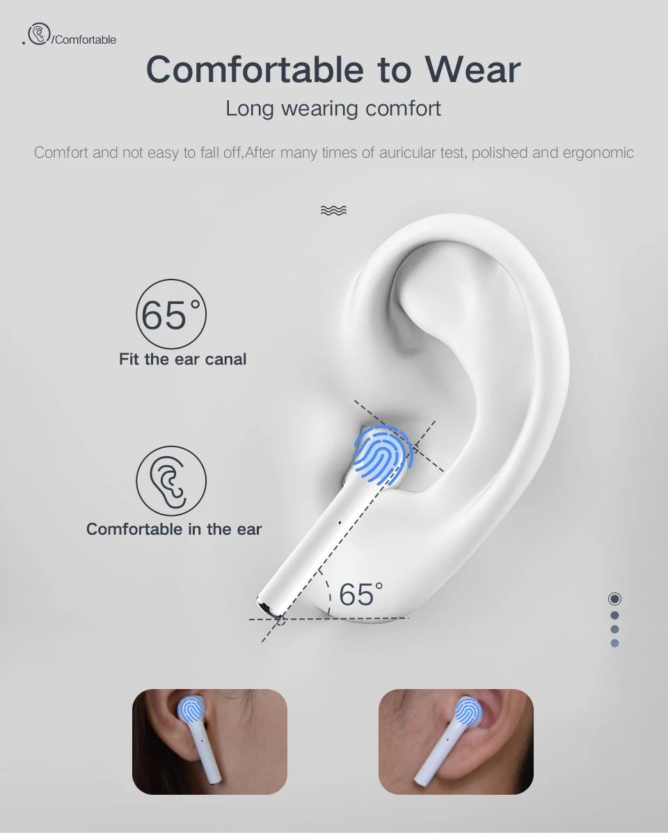Беспроводные наушники tws i12, беспроводная Bluetooth гарнитура, HD стерео V5.0, шумоподавление, беспроводные наушники, подходят для смартфонов