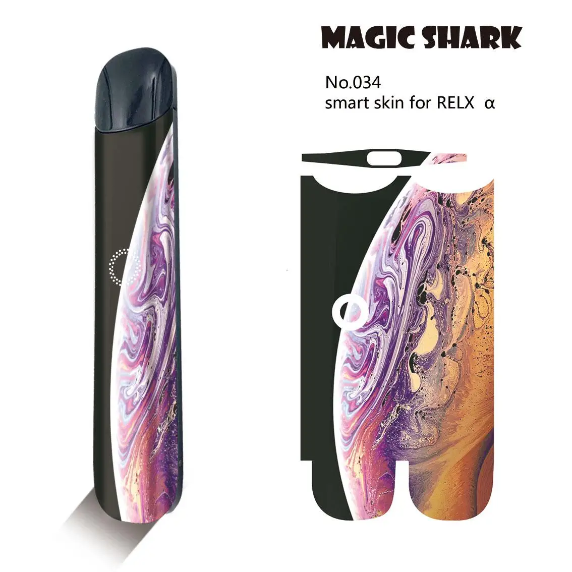 Magic Shark Sexy Lady Earth Flamingo Pikachu цельная пленка E наклейка на сигарету чехол для Relx Alpha a |