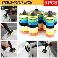 car polishing sponge pads kit buffing waxing foam pad buffer set polisher machine wax pad for removes scratches drill attachment